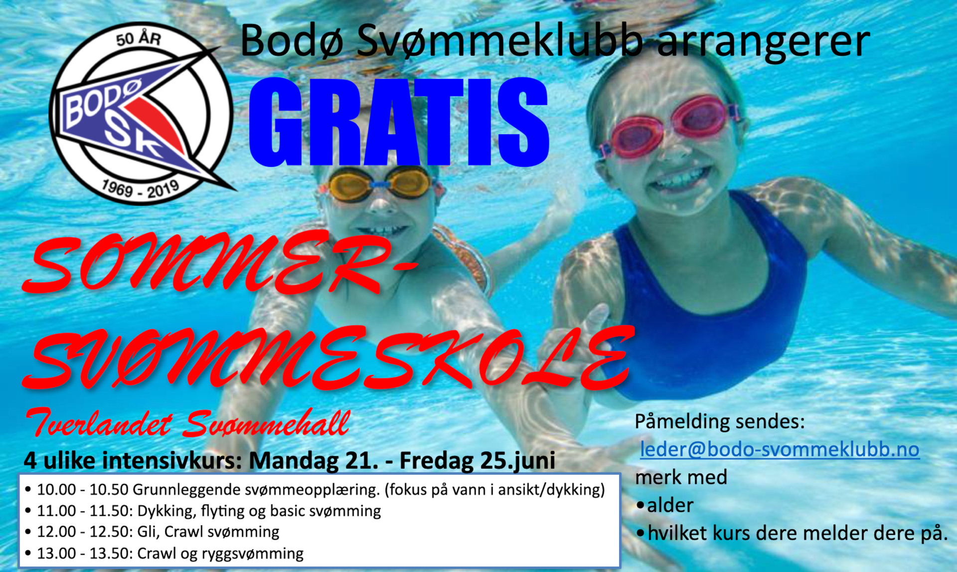 GRATIS Sommersvømmeskole